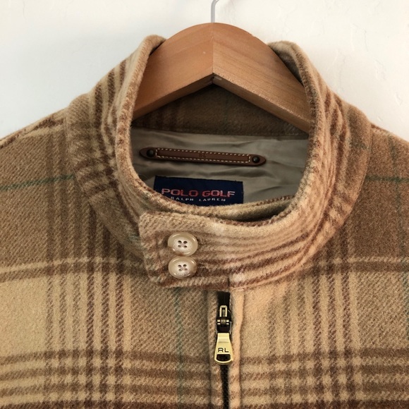 Polo Golf RL Sample Plaid Lambs Wool Zip Jacket - Picture 2 of 12